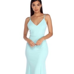 Long light blue dress. Brand new never worn.